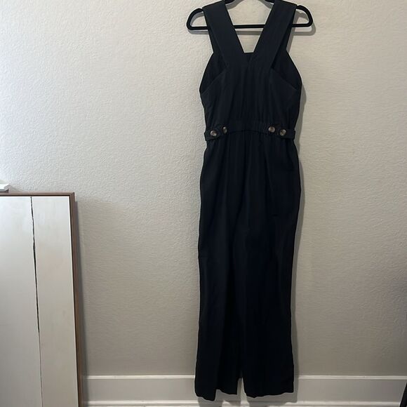 EVERLANE The Fatigue Apron Jumpsuit, Black, Size 0 - Picture 7 of 9
